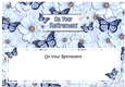 Large DL ON YOUR RETIREMENT Floral Butterflies insert