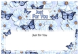 Large DL JUST FOR YOU Floral Butterflies insert