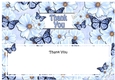 Large DL THANK YOU Floral Butterflies insert
