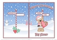 5 x 7 matching insert - Merry Christmas BIG SISTER with Livvy Bear
