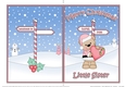 5 x 7 matching insert - Merry Christmas LITTLE SISTER with Livvy Bear