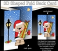 3D Shaped No-Hole Fold Back Christmas Card Mini Kit - Livvy Bear has Christmas Presents
