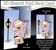 3D Shaped No-Hole Fold Back Christmas Card Mini Kit - Livvy Bear has Christmas Presents