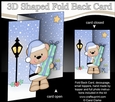 3D Shaped No-Hole Fold Back Christmas Card Mini Kit - Livvy Bear has Christmas Presents