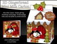 3D Christmas Milk Carton Gingerbread House Treat Box Mini Kit - Pip Penguin has lots of Presents