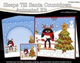3D Animated Sleeps Till Santa Christmas Tree Countdown Card Kit - Pip Penguin is Snowballing