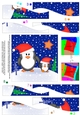 Cute Christmas Penguin Felties Wavy Spiral Side Stacker
