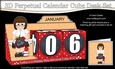 3D Everlasting Perpetual Calendar Desk Set Kit - Apple for the Teacher