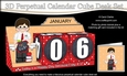 3D Everlasting Perpetual Calendar Desk Set Kit - Apple for the Teacher