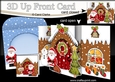 3D Up Front Card Kit - Santa is at the Christmas Gingerbread House