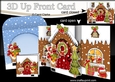 3D Up Front Card Kit - Rudolph is at the Christmas Gingerbread House