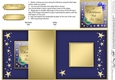 Elegant Christmas Greeting No-hole Fold Back Card