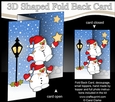 3D Shaped No-Hole Fold Back Christmas Card Mini Kit - Snowball Sam & Friend have an Xmas Star