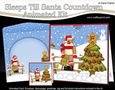 3D Animated Sleeps Till Santa Christmas Tree Countdown Card Kit - Rudolph has an Xmas Tree