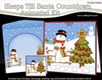 3D Animated Sleeps Till Santa Christmas Tree Countdown Card Kit - Snowman Rio has an Xmas Present