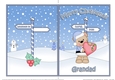 5 x 7 Quick Cut and Fold Card - Merry Christmas GRANDAD with Livvy Bear