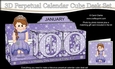 3D Everlasting Perpetual Calendar Desk Set Kit - Snow Princess Kay