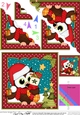 Christmas Little Hoot Owl has a Christmas Stocking Scallop Corner Topper