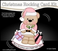 3D Shaped Rocking Christmas Card Mini Kit - Livvy Bear has Presents & Mistletoe