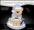 3D Shaped Rocking Christmas Card Mini Kit - Livvy Bear has Presents & Mistletoe