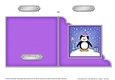 Cute Christmas Penguin Cut and Fold Corner Card
