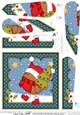Christmas Bobbin Robin has an Xmas Tree Fan Pyramage Topper