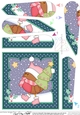 Christmas Bobbin Robin has an Xmas Tree Fan Pyramage Topper