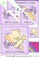 Cute Hunney Bear Rosie - Rosie has a Christmas Star Scallop Corner Side Stacker Topper