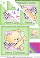 Cute Hunney Bear Rosie - Rosie has a Christmas Star Scallop Corner Side Stacker Topper