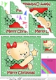 Cute Hunney Bear Rosie - Rosie has a Christmas Star Scallop Corner Side Stacker Topper