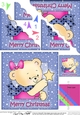 Cute Hunney Bear Rosie - Rosie has a Christmas Star Scallop Corner Side Stacker Topper
