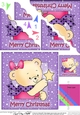 Cute Hunney Bear Rosie - Rosie has a Christmas Star Scallop Corner Side Stacker Topper