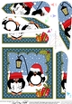 Christmas Pip Penguin & Friend are Carol singing Fan Pyramage Topper
