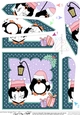 Christmas Pip Penguin & Friend are Carol singing Fan Pyramage Topper