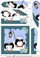 Christmas Pip Penguin & Friend are Carol singing Fan Pyramage Topper