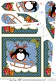 Christmas Pip Penguin is Sledging Fan Pyramage Topper