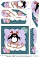 Christmas Pip Penguin is Sledging Fan Pyramage Topper