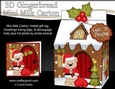3D Christmas Milk Carton Gingerbread House Treat Box Mini Kit - Livvy bear has a Sack of Presents