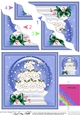 Cute Christmas Lambs Snowglobe Wavy Corner side stacker Topper