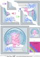 Cute Christmas Elephant Snowglobe Wavy Corner side stacker Topper