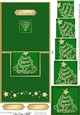 Merry Christmas Tree No-Hole Over the Edge with spiral pyramid Topper