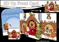 3D Up Front Card Kit - Santa is at the Christmas Gingerbread House