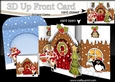 3D Up Front Card Kit - Rudolph is at the Christmas Gingerbread House