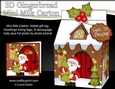 3D Christmas Milk Carton Gingerbread House Treat Box Mini Kit - Santa has an Xmas Tree