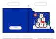 Cute Christmas Penguins Cut and Fold Corner Card