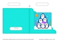 Cute Christmas Penguins Cut and Fold Corner Card