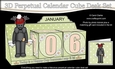3D Everlasting Perpetual Calendar Desk Set Kit - Hamish Scottie Dog