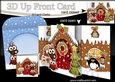 3D Up Front Card Kit - Little Hoot Owls is at the Christmas Gingerbread House