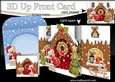 3D Up Front Card Kit - Livvy Bear is at the Christmas Gingerbread House