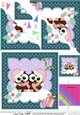 Christmas Little Hoot Owls are in Love Scallop Corner Topper